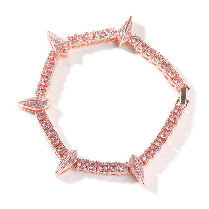 Modern Crystal Bracelet | Rose Gold