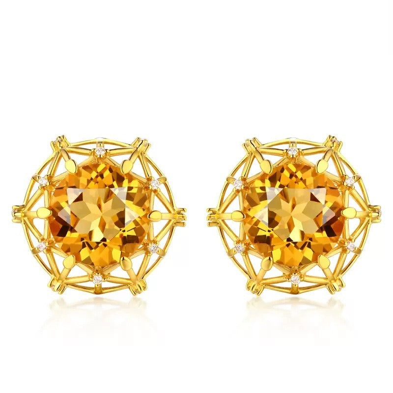 Amber Gem Jewelry Set | Gold