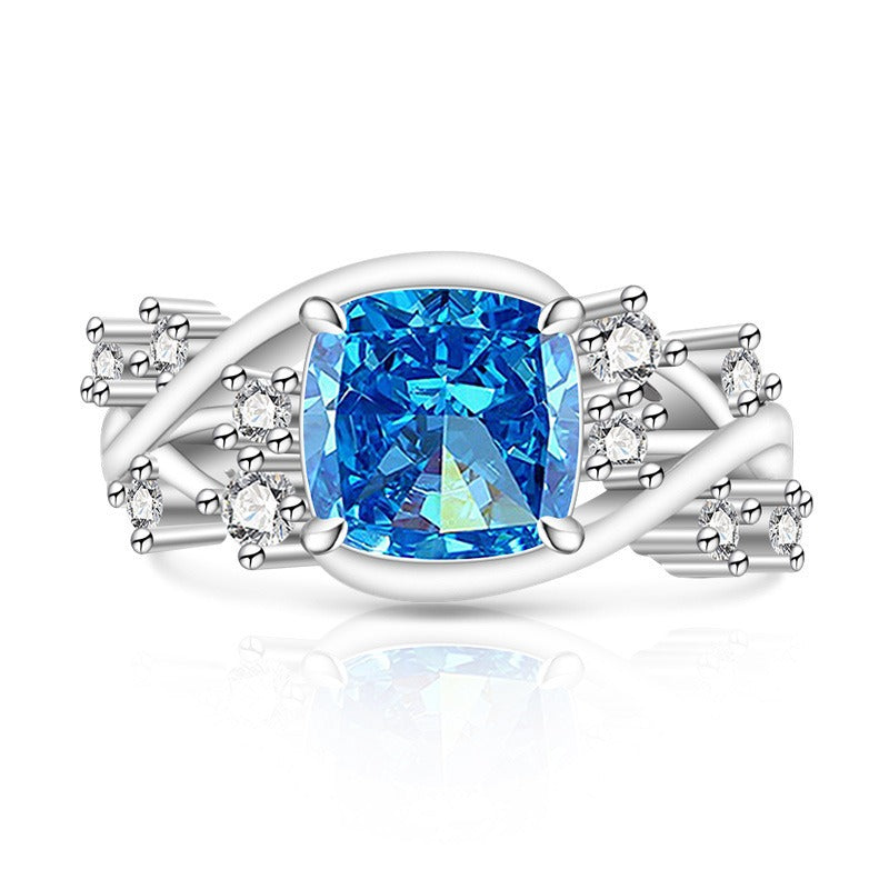 Ice Blossom Gem Ring | Silver