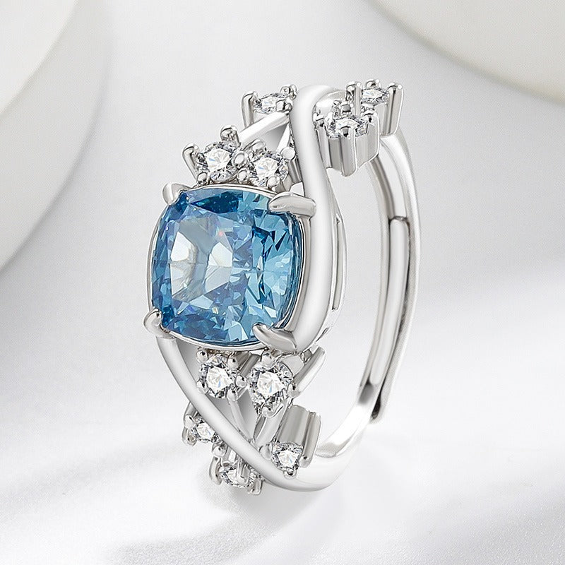Ice Blossom Gem Ring | Silver