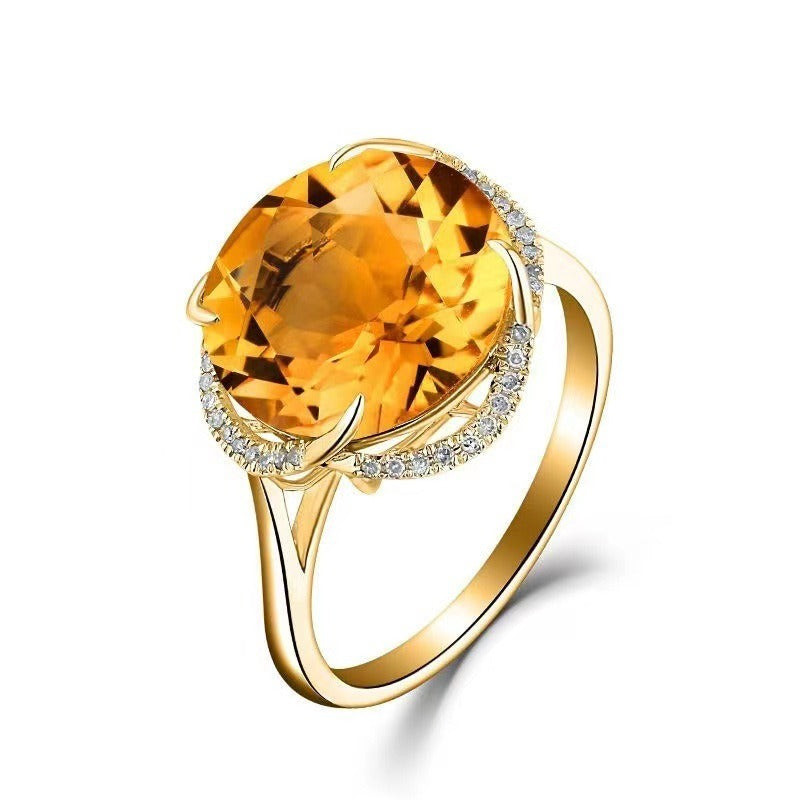Golden Crystal Jewelry Set | Gold