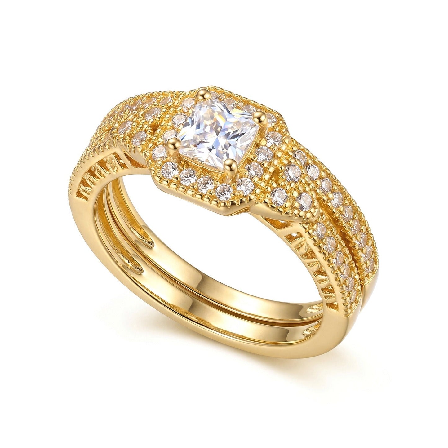 Luxury Pavé Setting Ring | Gold