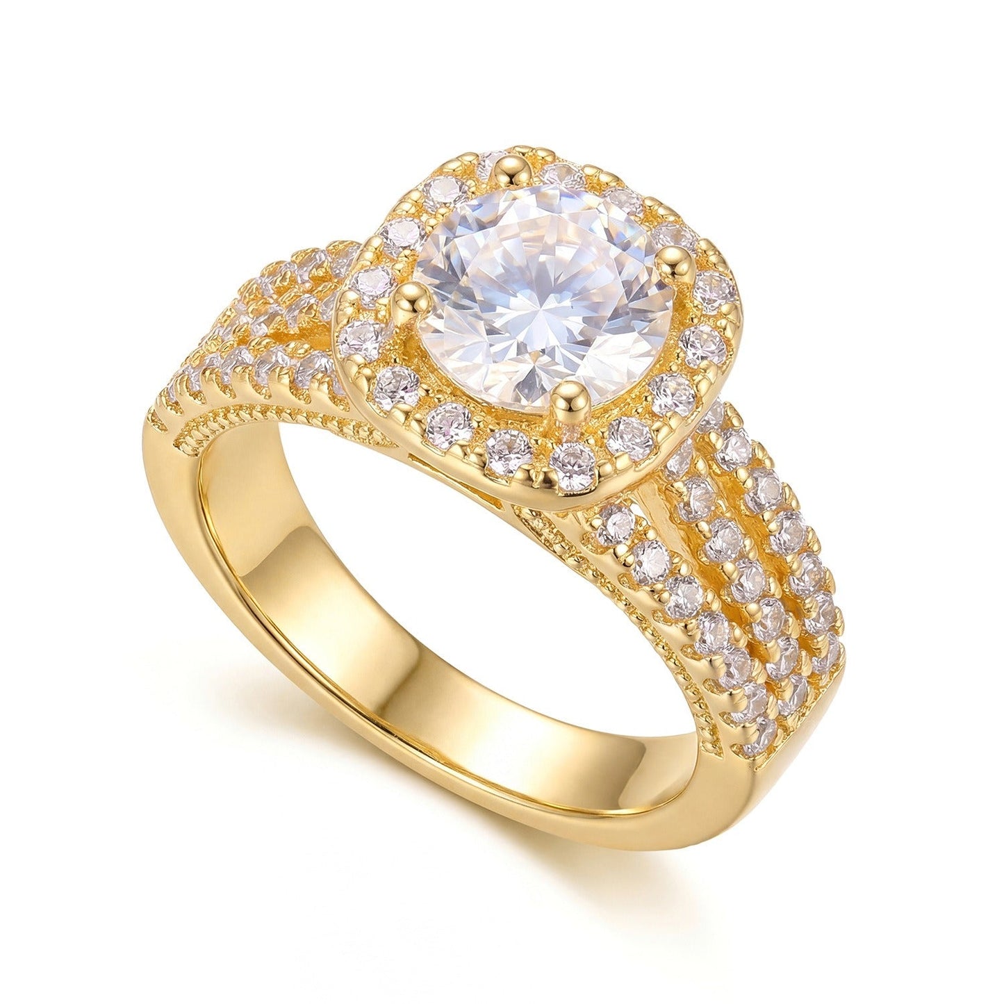 Luxury Halo Band Ring | Gold
