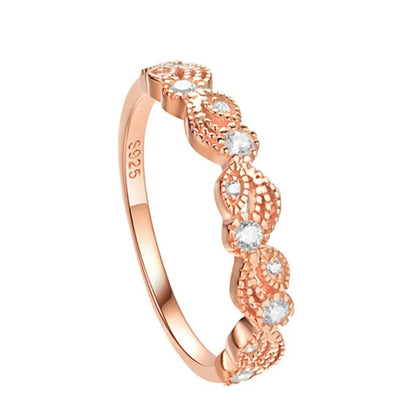 Luxury Oval Halo Stone Ring Set | Rose Gold