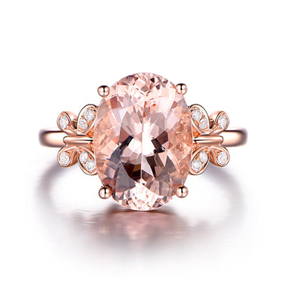 Blush Blossom Crystal Ring | Rose Gold