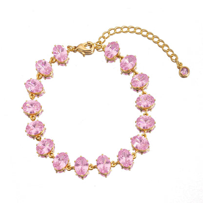 Morganite Crystal Bracelet | Gold