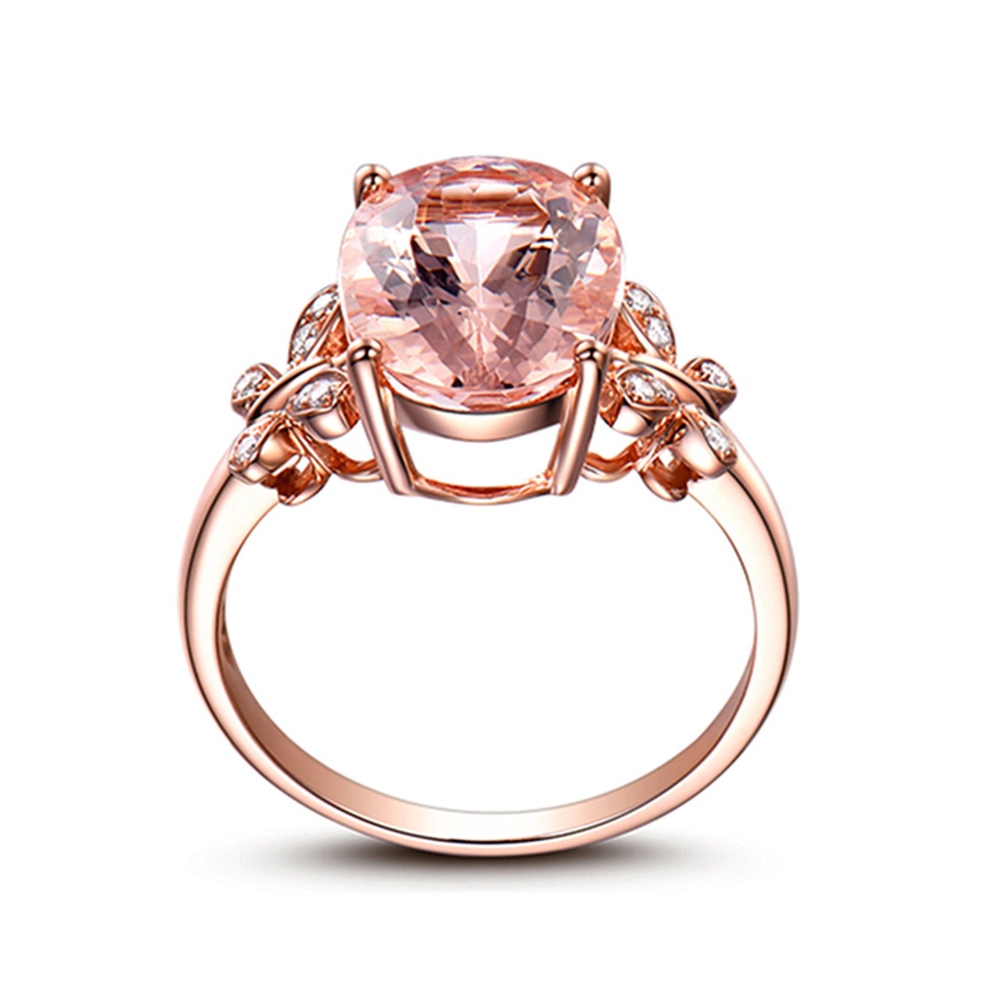 Blush Blossom Crystal Ring | Rose Gold