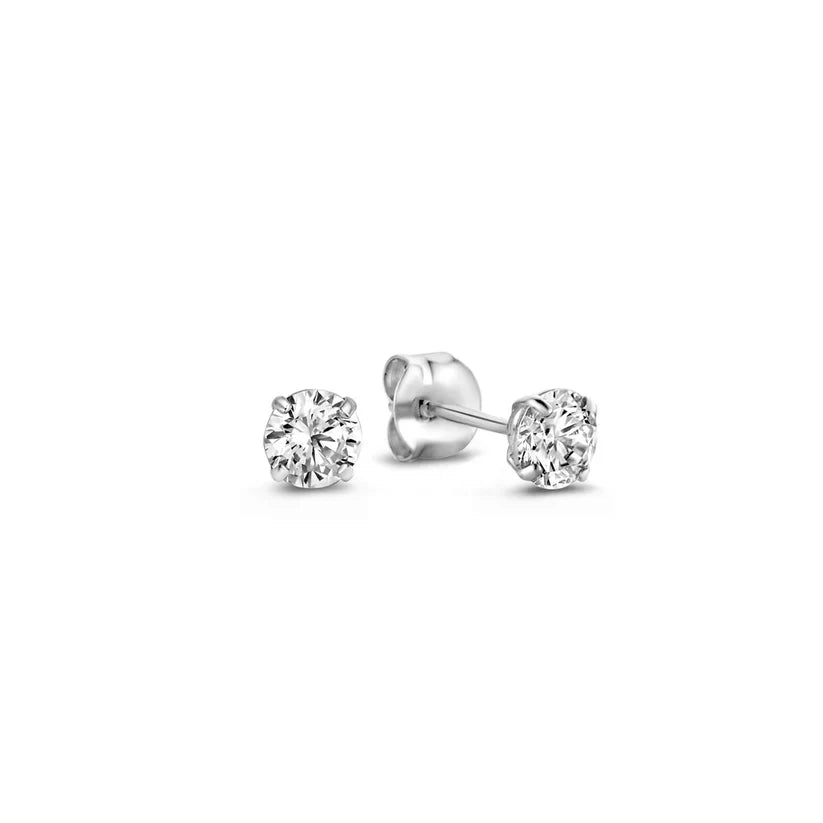 Dara Brillane Stone Earrings Set | White Gold