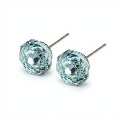 Delicate Ice Crystal Stud Earring | Silver