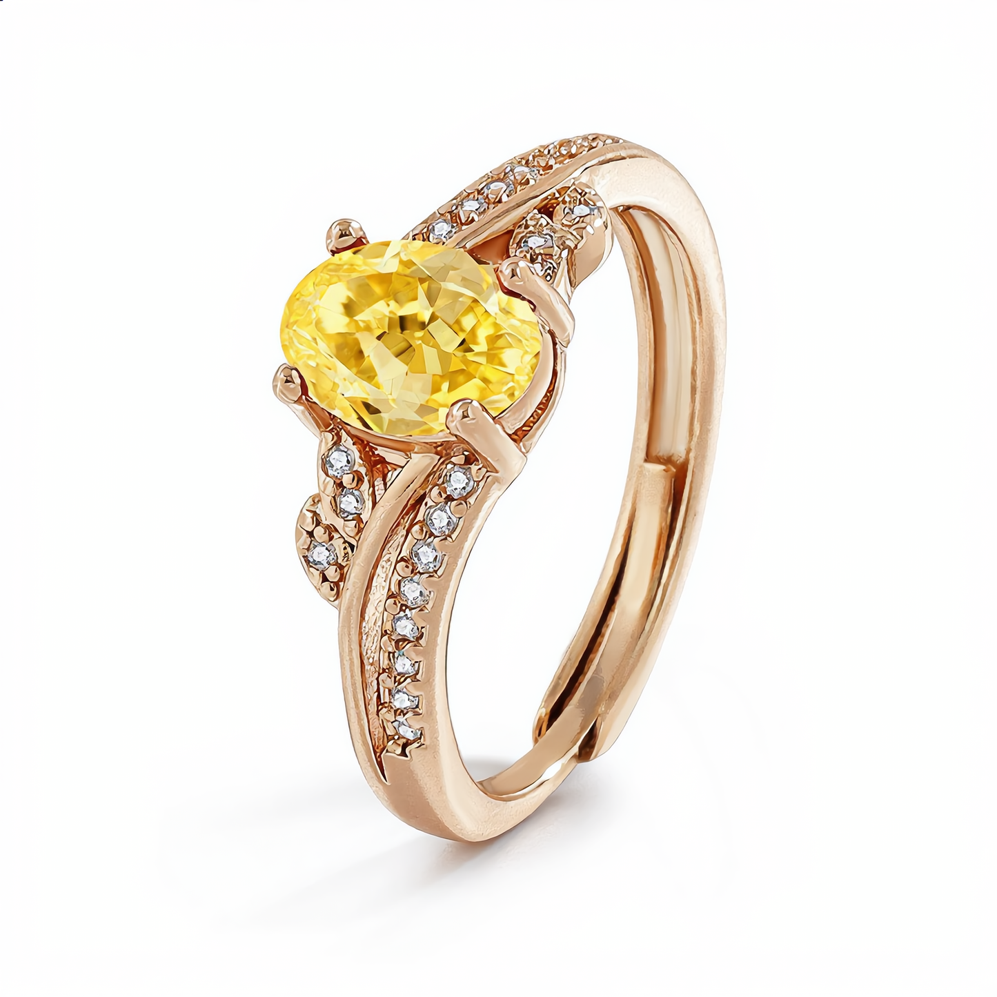 Sunshine Gem Twist Ring | Gold