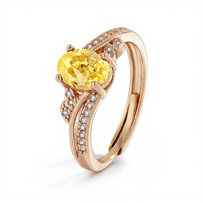 Sunshine Gem Twist Ring | Gold