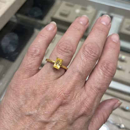 Radiant Yellow Gemstone Ring | Gold