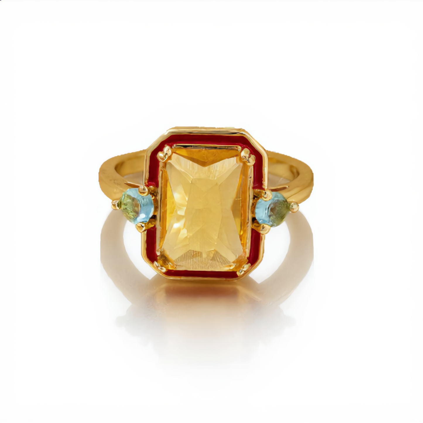 Golden Crystal Accent Ring | Gold
