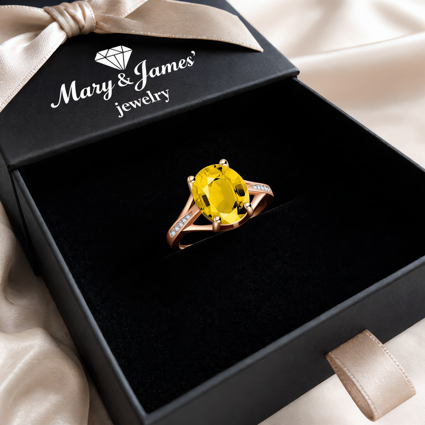 Radiant Oval Crystal Ring | Gold