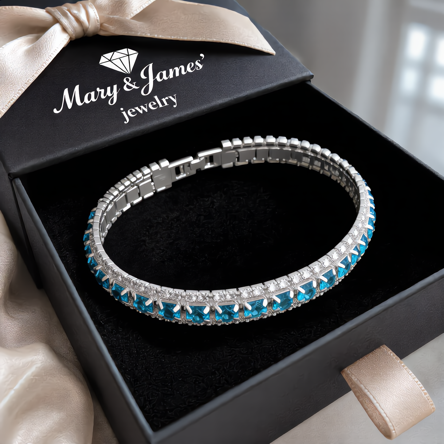 Elegant Crystal Bracelet | Silver