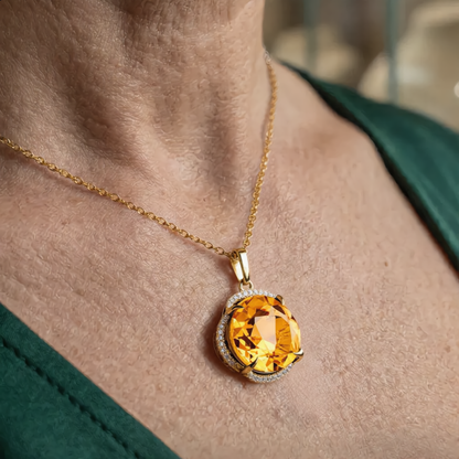 Golden Crystal Jewelry Set | Gold