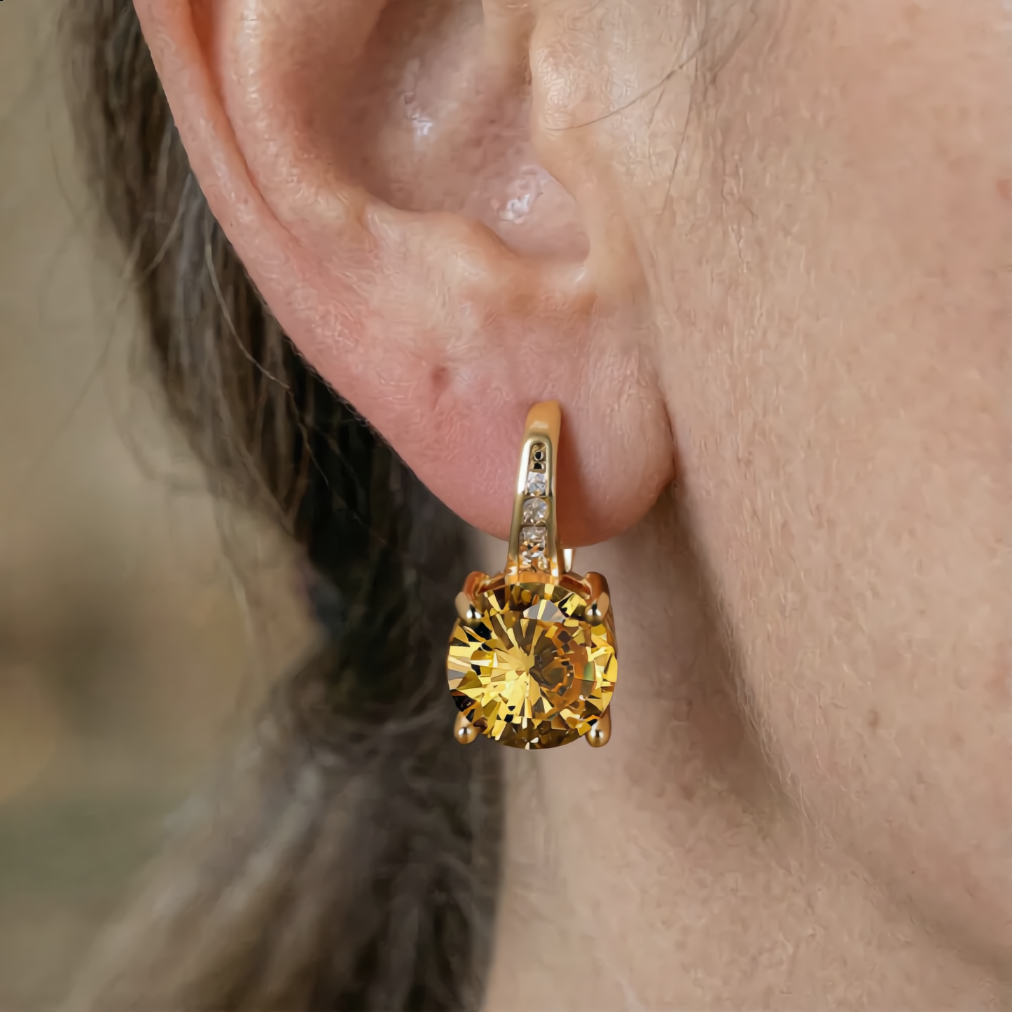 Elegant Crystal Earrings | Gold