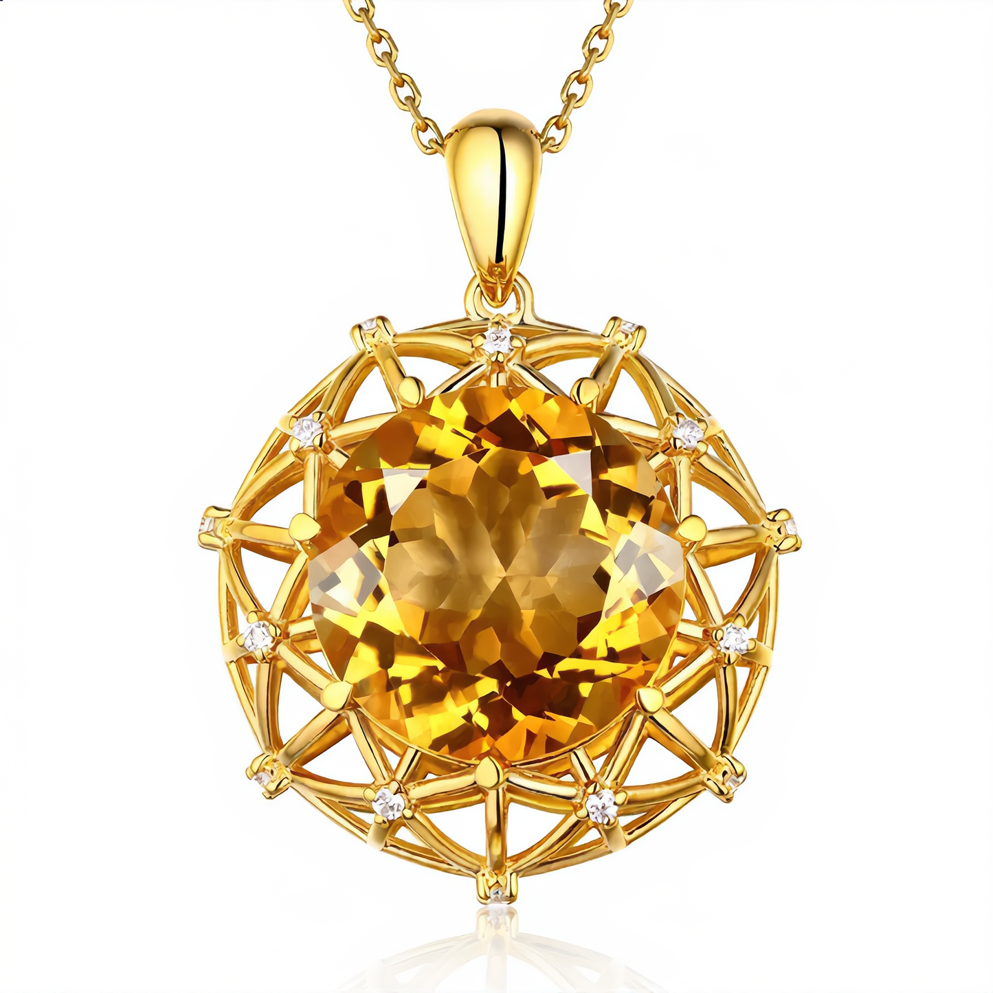 Amber Gem Jewelry Set | Gold