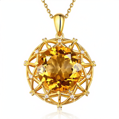 Amber Gem Jewelry Set | Gold