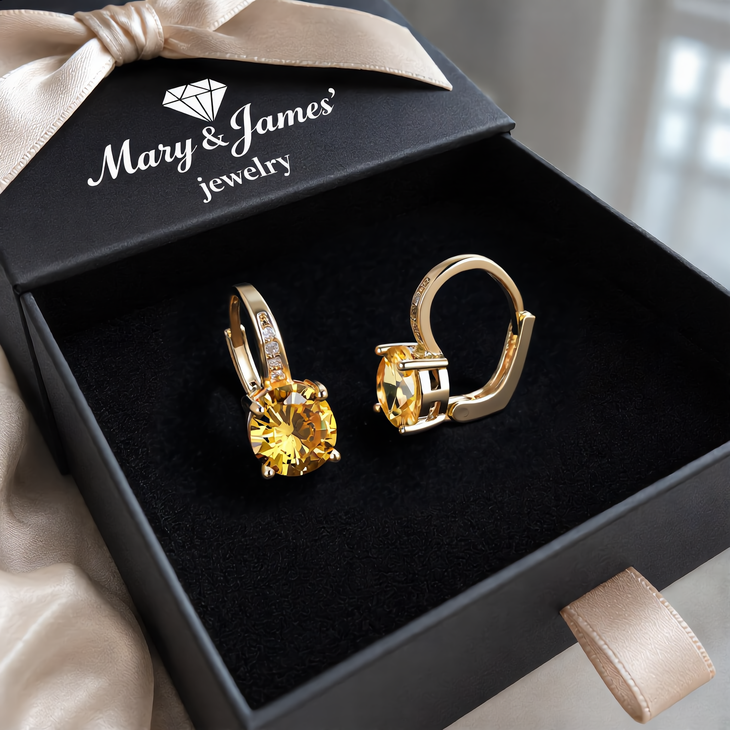Elegant Crystal Earrings | Gold