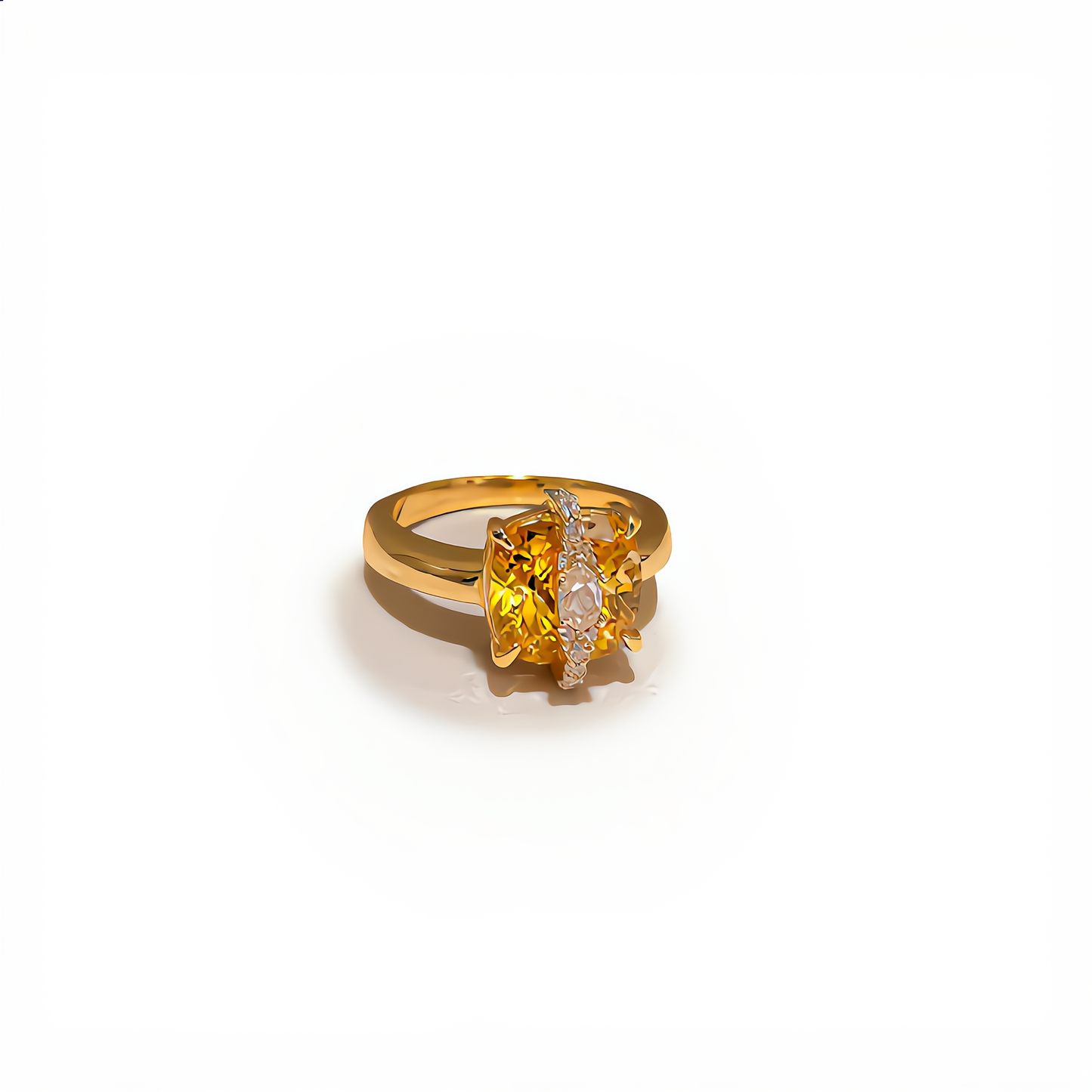Radiant Square Gem Set | Gold
