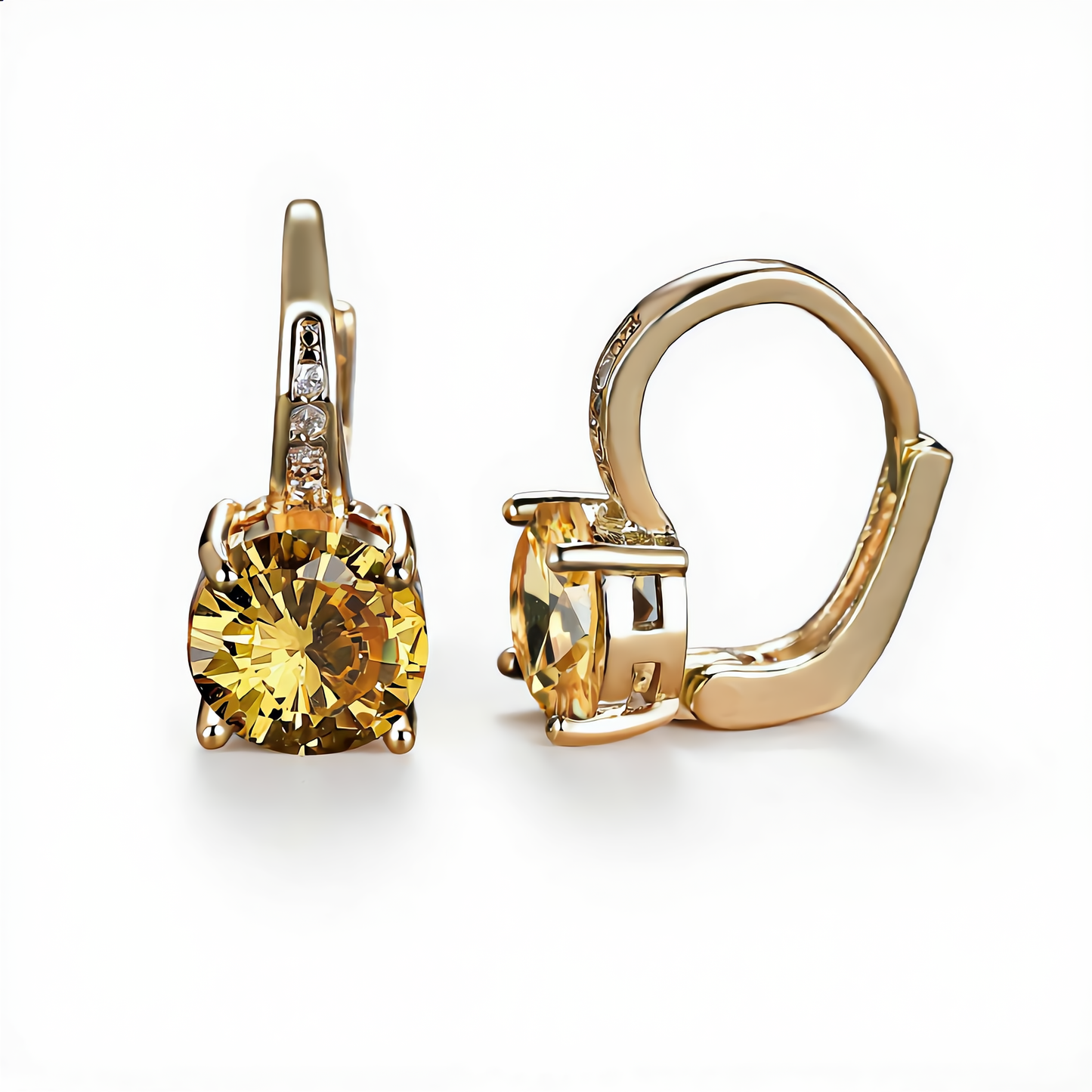 Elegant Crystal Earrings | Gold