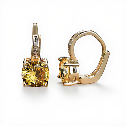 Elegant Crystal Earrings | Gold