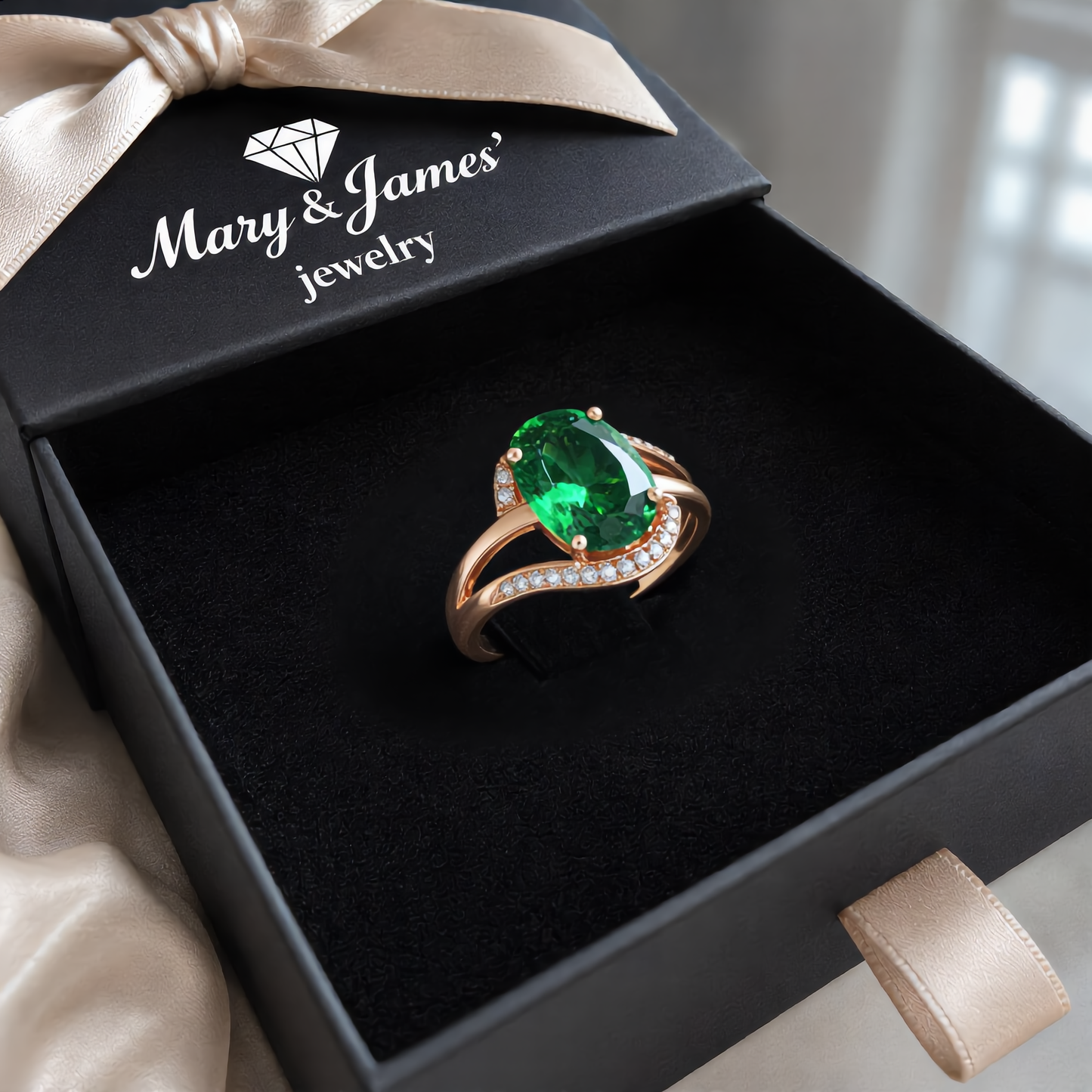 Butterfly Emerald Ring | Gold