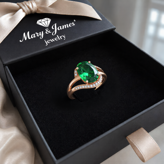 Butterfly Emerald Ring | Gold