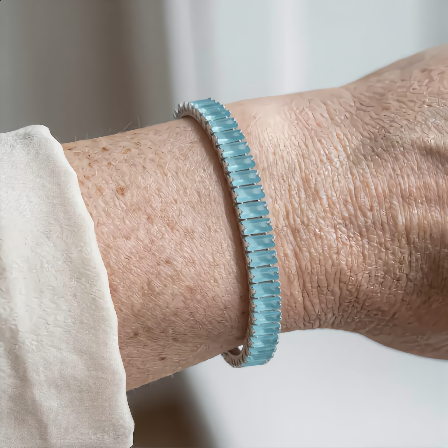 Luxury Retro Blue Zircon Bracelet | Silver