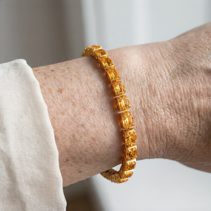 Champagne Crystal Bracelet | Gold