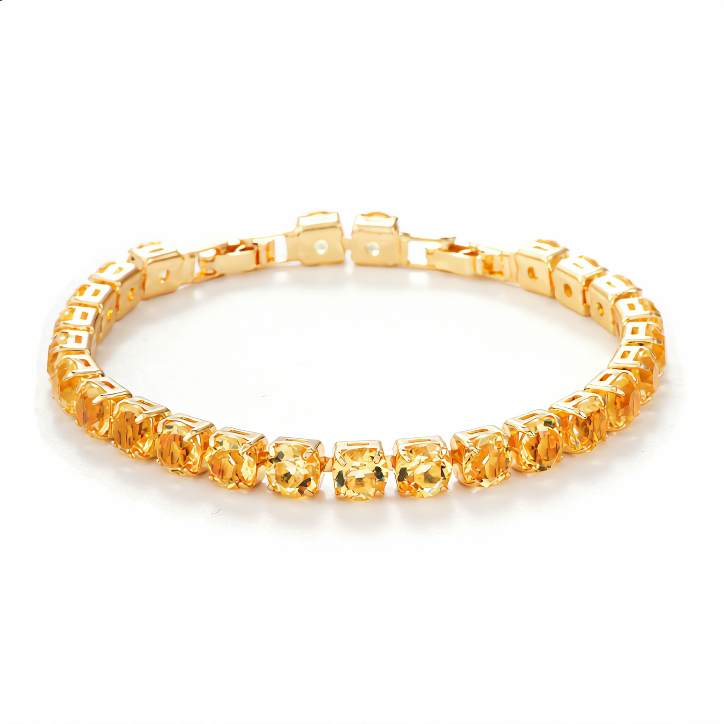Champagne Crystal Bracelet | Gold