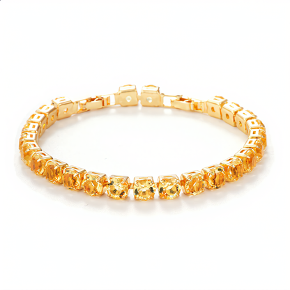 Champagne Crystal Bracelet | Gold