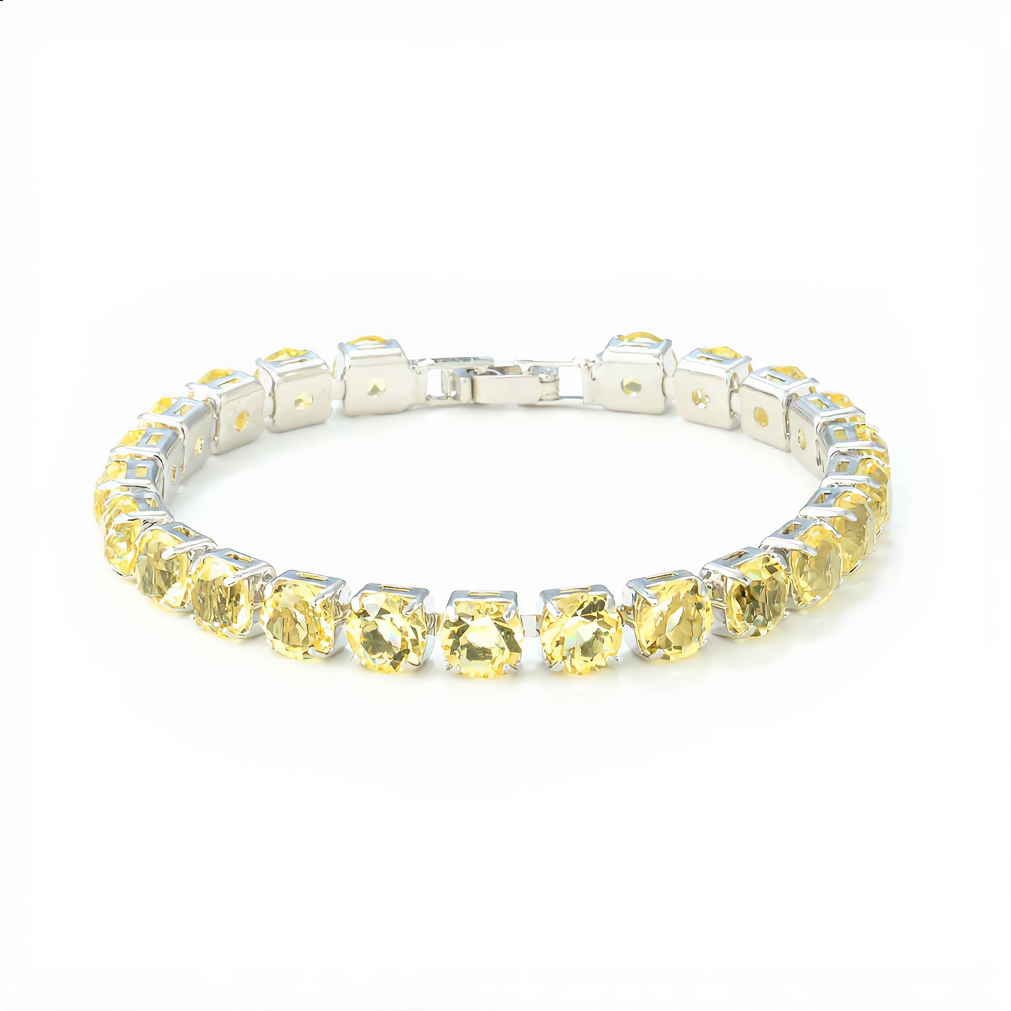 Brilliant Crystal Tennis Bracelet | Silver