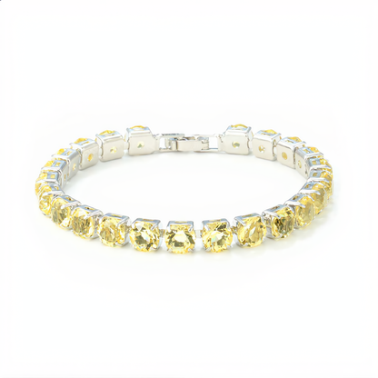 Brilliant Crystal Tennis Bracelet | Silver