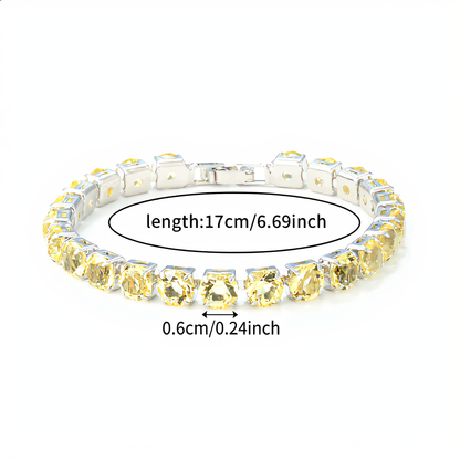 Brilliant Crystal Tennis Bracelet | Silver