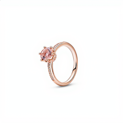 Crown Crystal Ring | Rose Gold