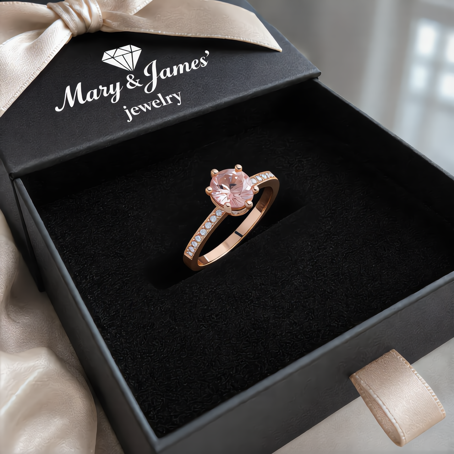 Crown Crystal Ring | Rose Gold