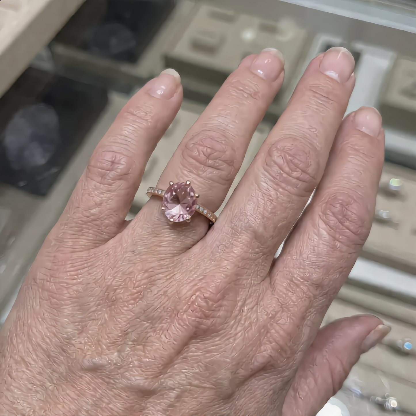 Crown Crystal Ring | Rose Gold