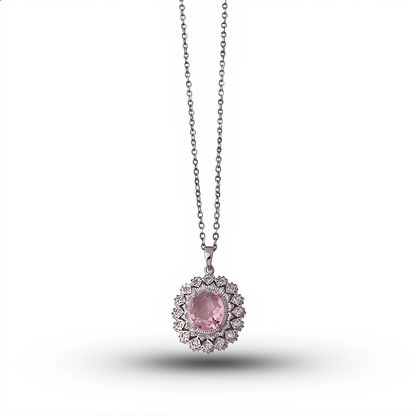 Golden Morganite Gemstone Necklace | Gold