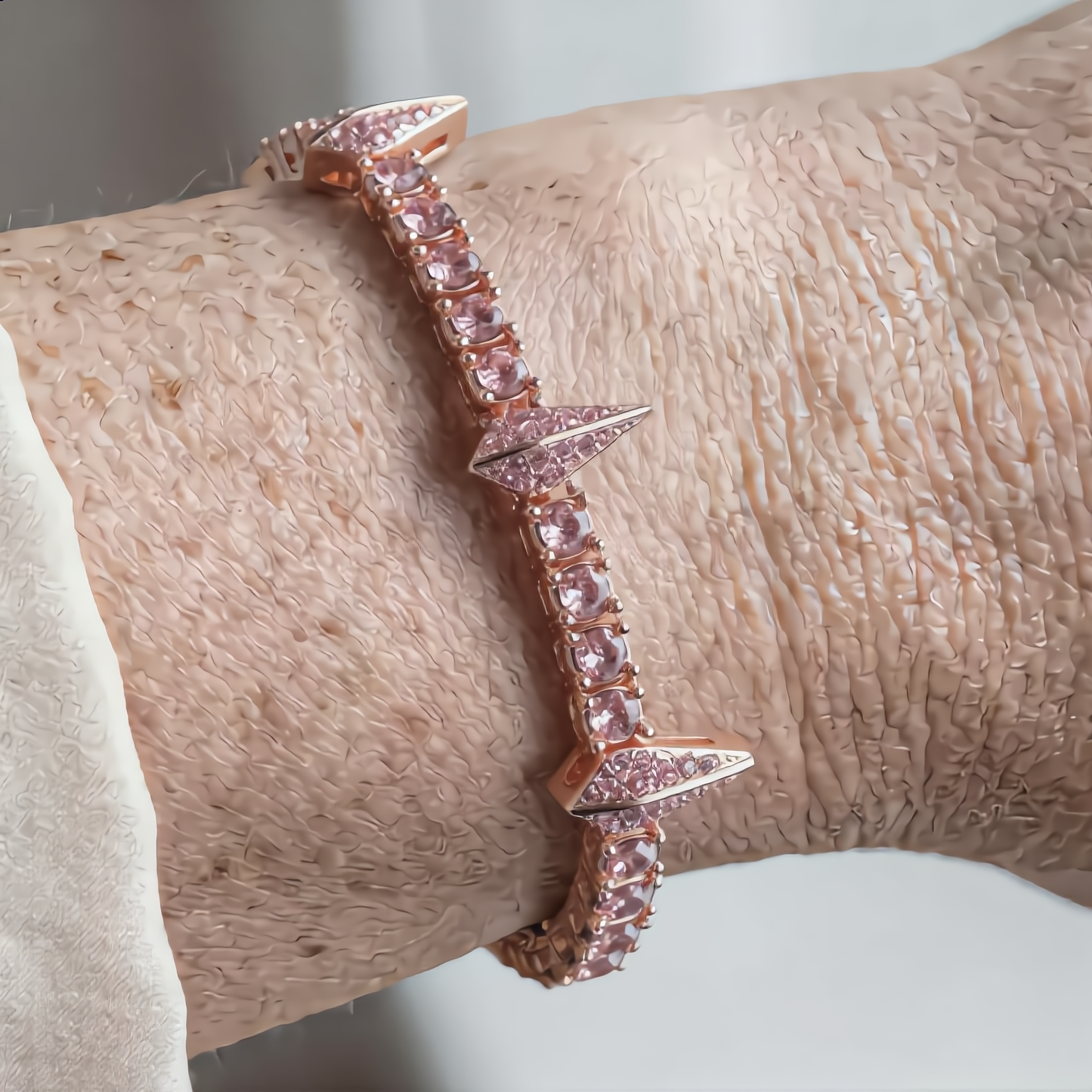 Modern Crystal Bracelet | Rose Gold