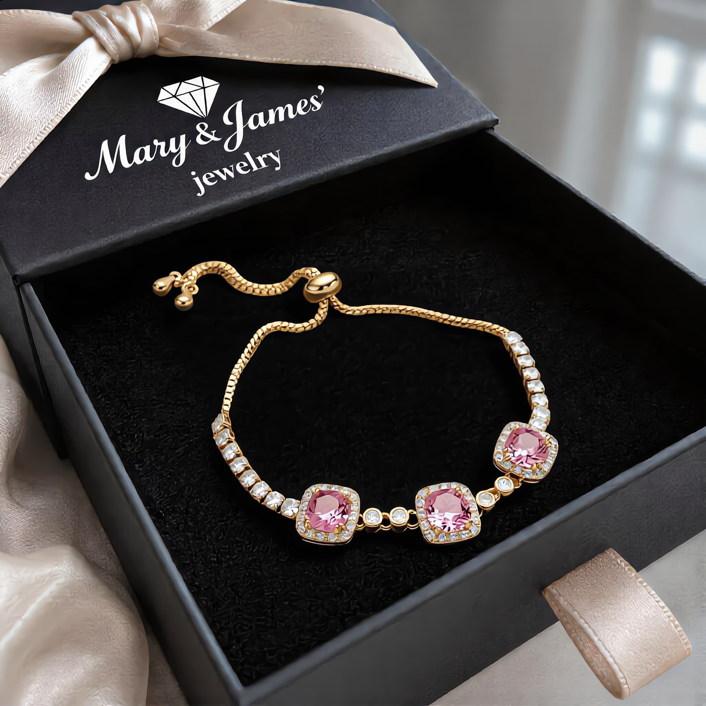 Elegant Crystal Bracelet | Gold