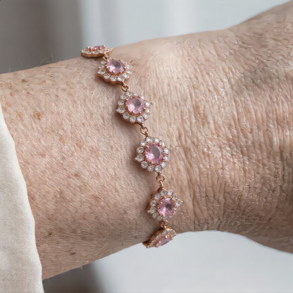 Delicate Flower Bracelet | Rose Gold