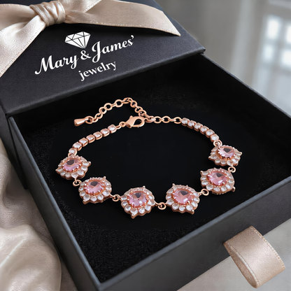 Delicate Flower Bracelet | Rose Gold