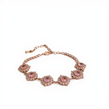 Delicate Flower Bracelet | Rose Gold