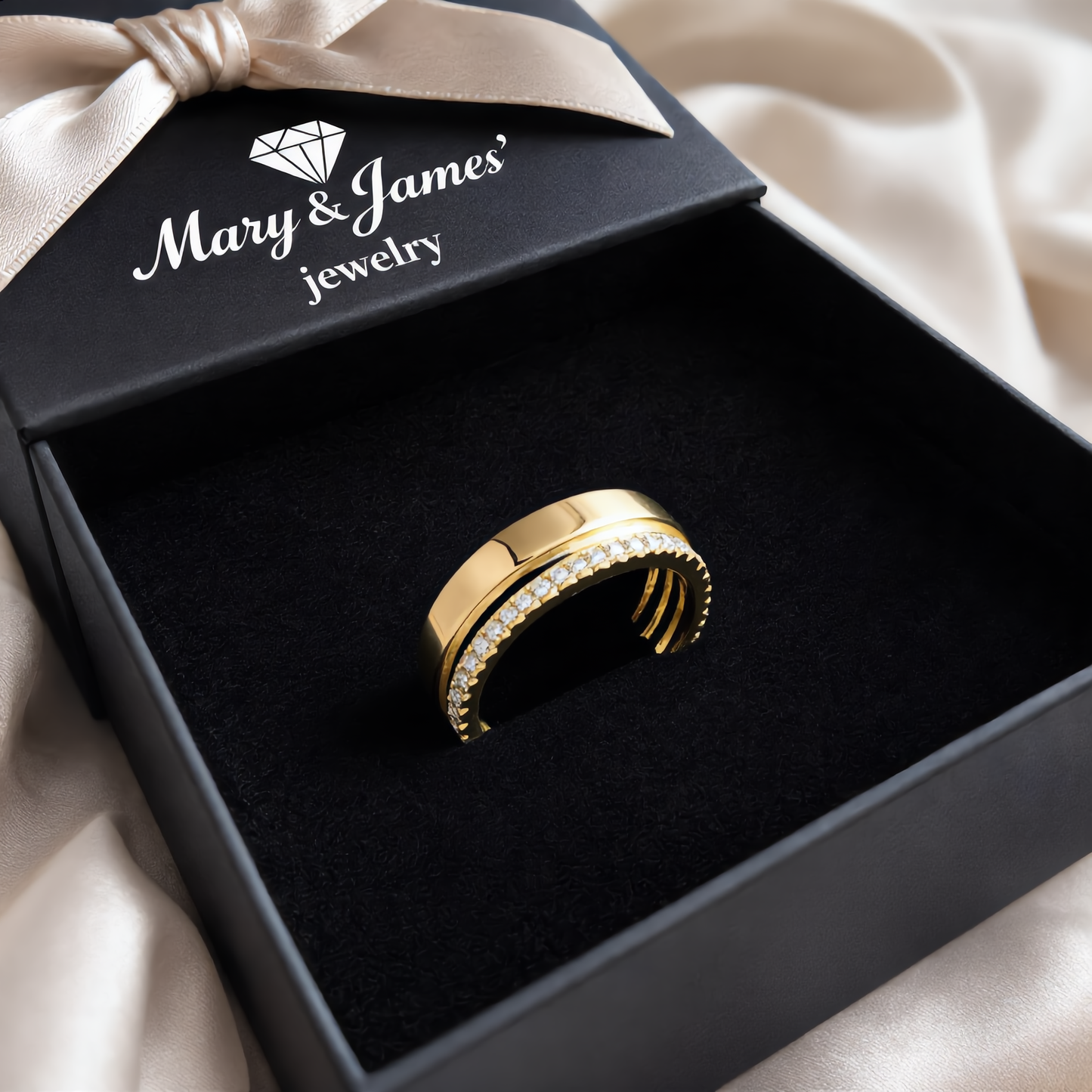 Elegant Double Band Ring | Gold