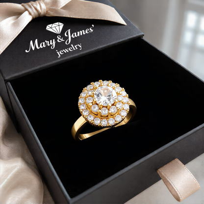 Luxury Floral Cluster Ring | Gold