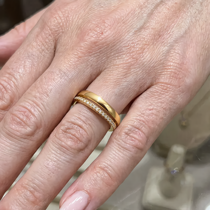 Elegant Double Band Ring | Gold