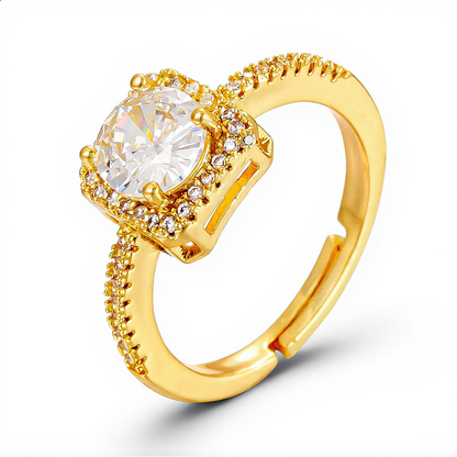 Luxury Open Halo Ring | Gold