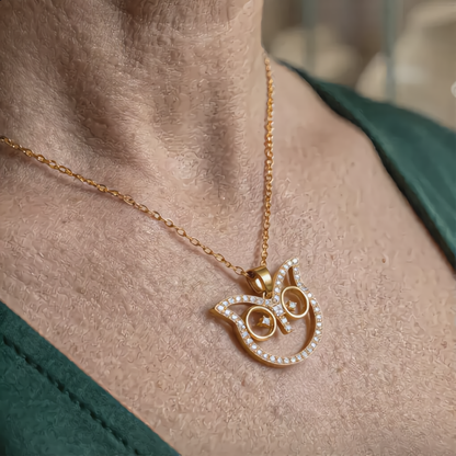 Elegant Owl Pendant Necklace | Gold